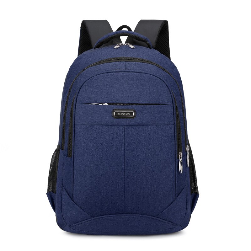 University Student School Backpack Men Large Capacity Oxford Men's Backpack Women Bag Casual College Style: Blue