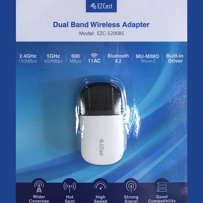 USB Mini WiFi Adapter 2.4G/5G Dual Band Bluetooth Wireless Network Adapter for PC Desktop VDX99