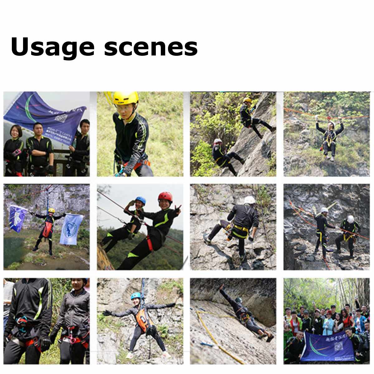 Outdoor Climbing Safety Belt Climb Mountain Rope Safety Waist Belt Protection Equipment Safety Harness Body Protecting