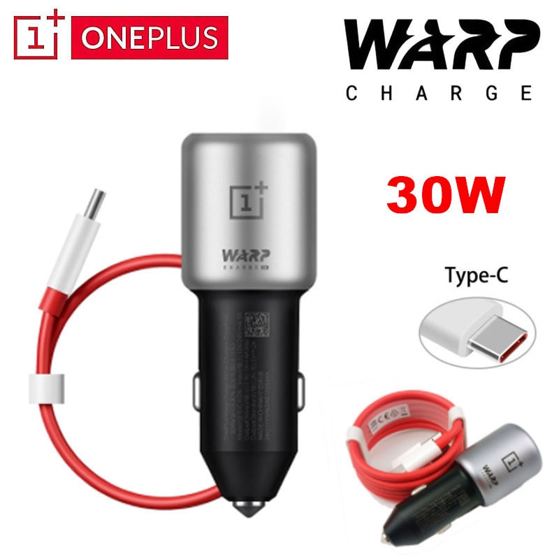 Oneplus original warp carga 30 carregador de carro oneplus 8 7 7 t pro 6 6 t 5 t entrada 12 v/24 v/4.5a saída 5 v/6a max usb tipo c cabo