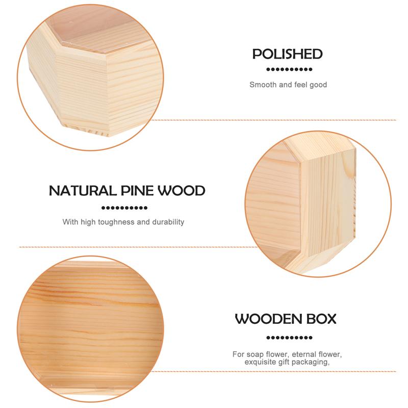 1Pc Box Exquisite Durable Wood Box Wood Box Wooden Box for Festival