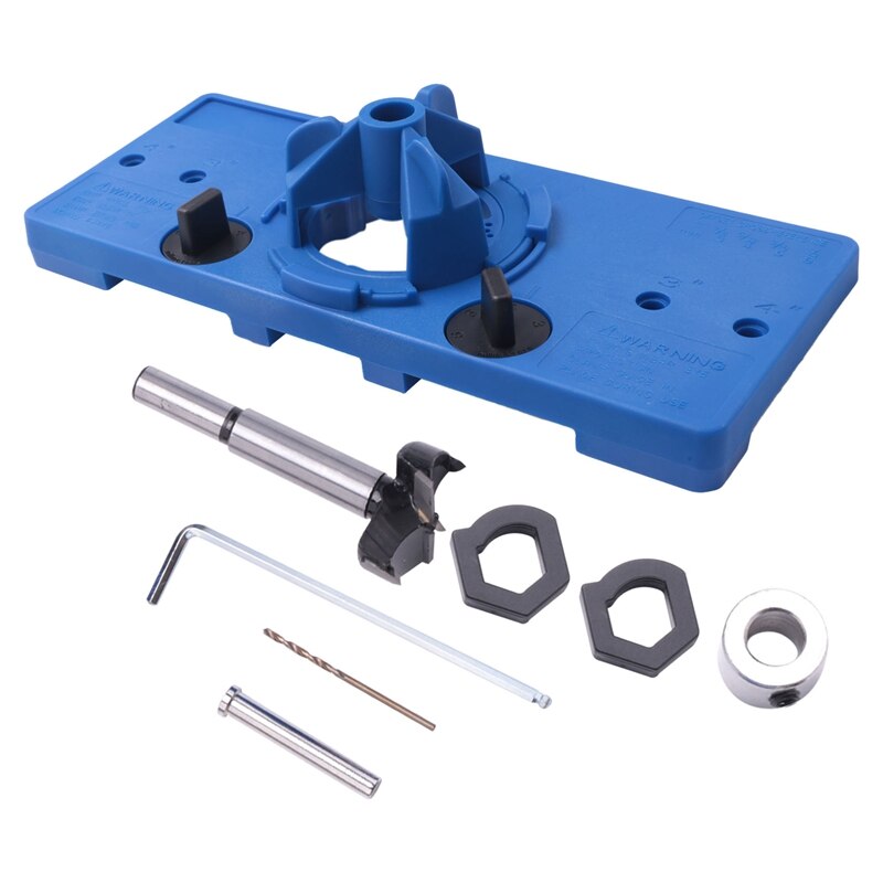 Bisagra oculta de 35Mm, plantilla de perforación, guía de perforación, localizador, abridor de agujeros, puertas, armarios, juego de herramientas de bricolaje para carpintería