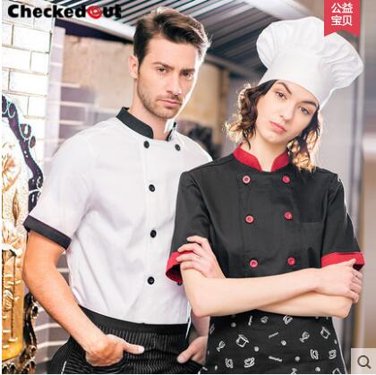 Chef-kok uniform zomer heren koksjassen koksuniform