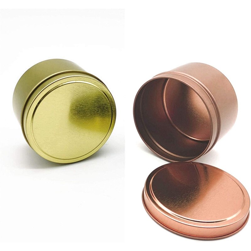 24Pcs Kaars Blikken Voor Diy Kaars, Kaars Container Tins Voor Kaars Maken Goud Rose Goud Zwart Tins