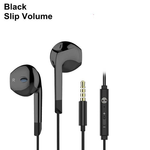 Langsdom Sport wired Kopfhörer E6U tragbare Super bass stereo in-ear kopfhörer gaming headset für musik mit mikrofone: Black Slip-volume