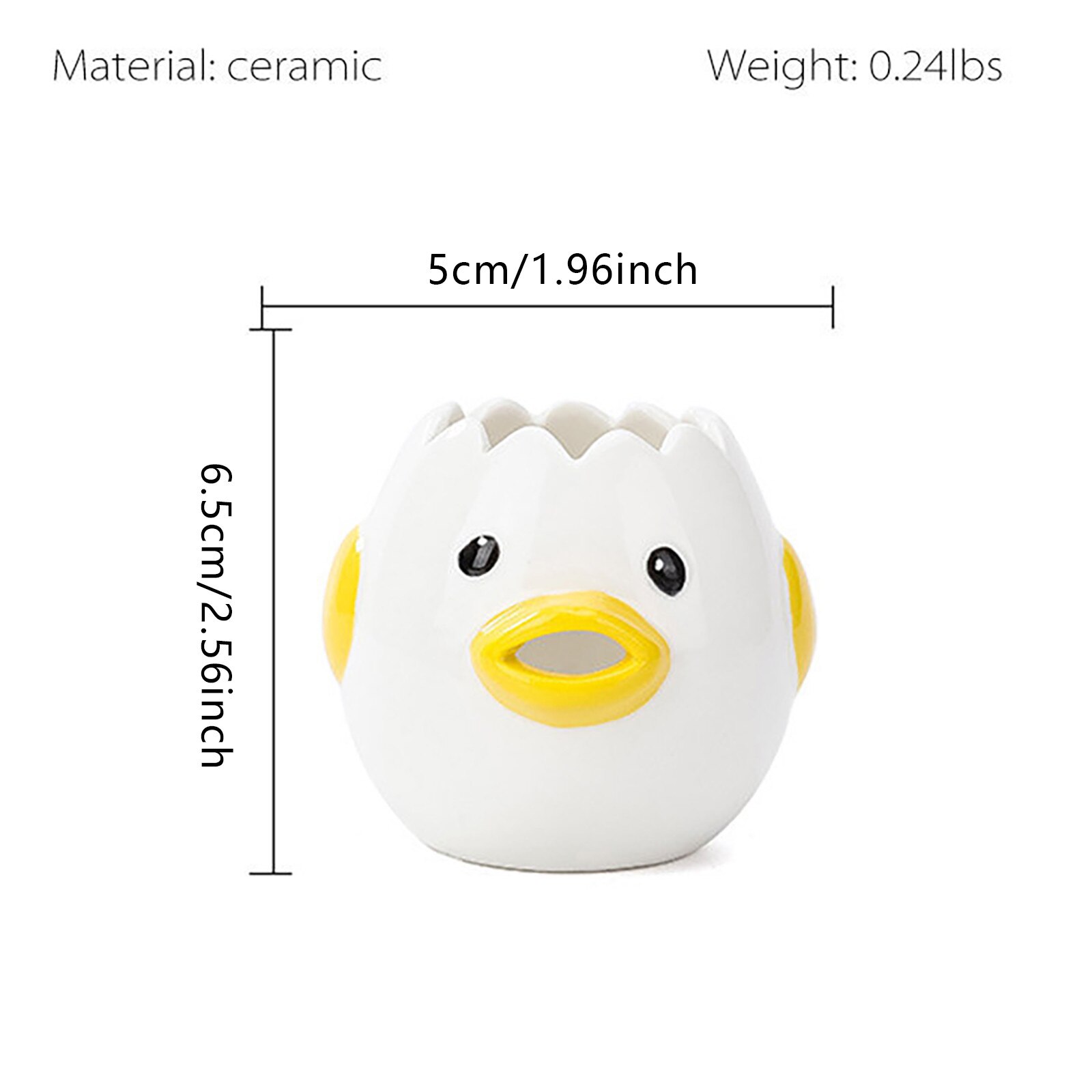 Cartoon Chicken Egg Yolk White Separator Ceramics Ceramic Cartoon Chick Egg Separator Dining Cooking Kitchen Gadget #38