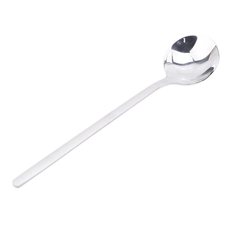 Stainless Steel Round Coffee Spoon Coffee Stir Spoon Ice Cream Dessert Sundae Tea Spoons