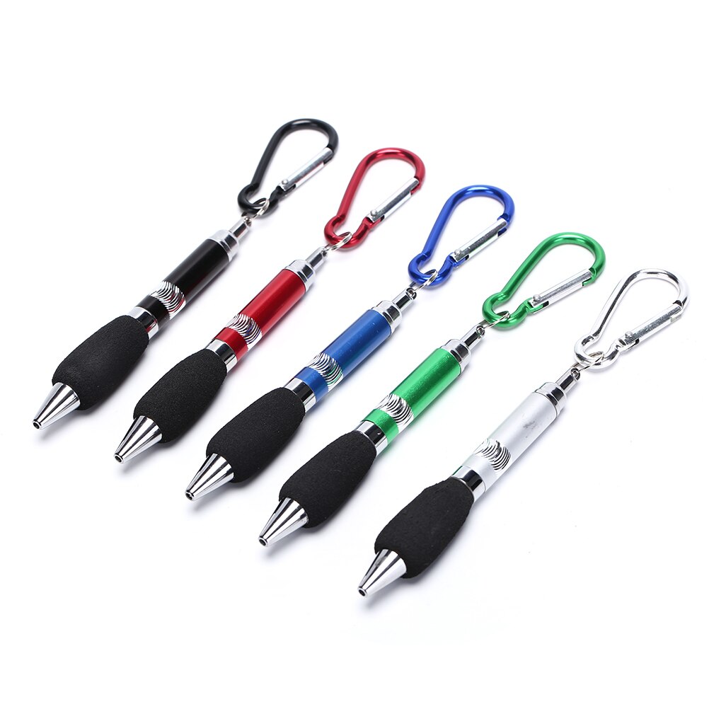 1 Pc Intrekbare Badge Reel Golf Scoren Pen Riem Clip Met Karabijnhaak Karabijnhaak Willekeurige Kleur 16 Cm Draagbare Karabijnhaak pen