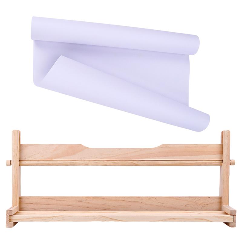 1 Set Practical Paper Roll Easel Painting Roll Dispenser Wood Painting Easel Painting Paper Roll Holder Children Drawing Supply