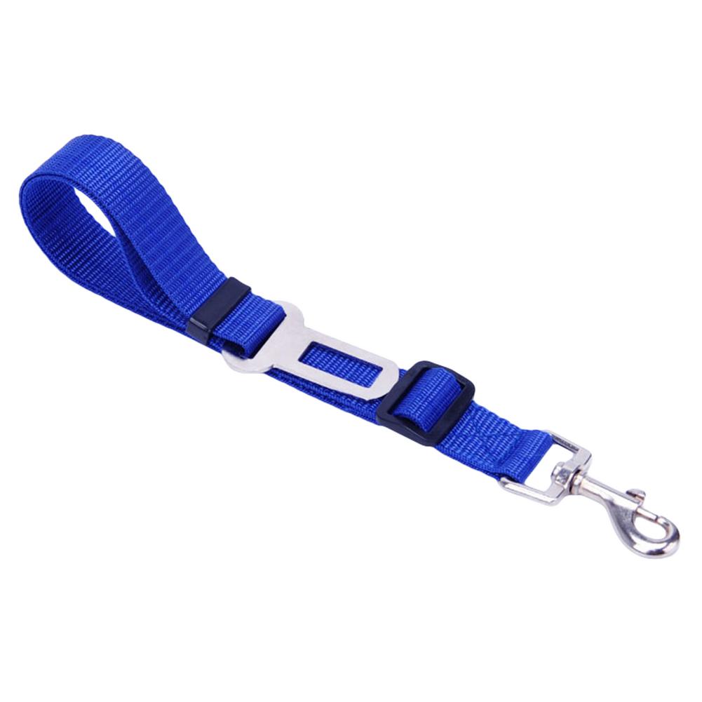 Hond Veiligheid Touw Verstelbare Stof Huisdier Tractie Riem Huisdier Trekkabel Seat Belt Voor Honden Duurzaam Gespen: Blue