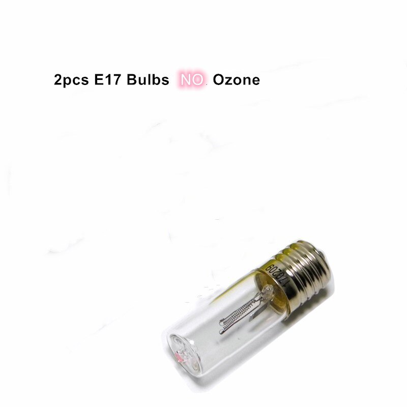Chaude 3 pièces/2 pièces ensemble 3W UV ampoule lumière E17 support de lampe démarrage condensateur noir ampoule UV stérilisation lampe avec Kit de bricolage à l'ozone: 2pcs bulb No Ozone