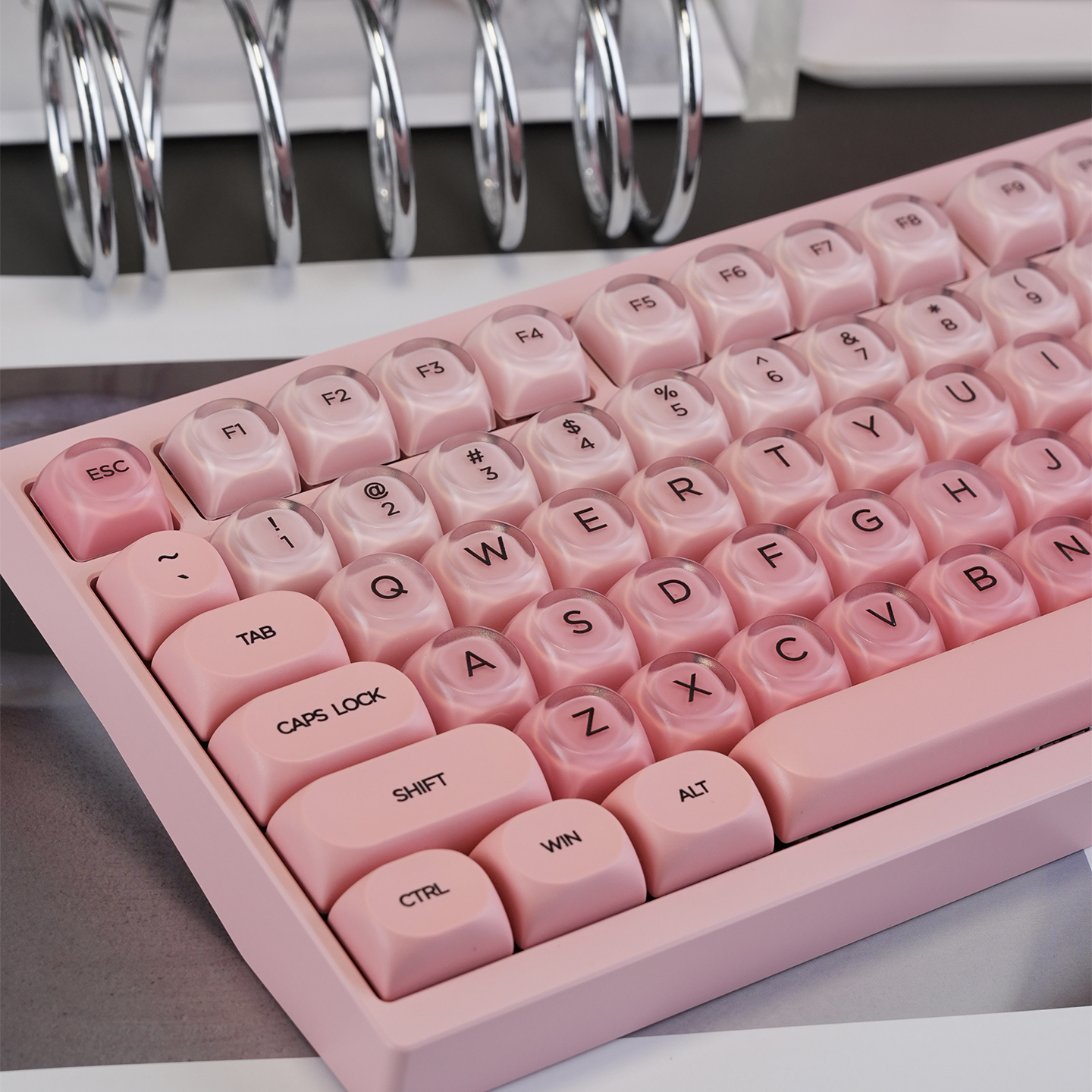 132 Klawisze Różbyć winnym Brzoskwiniowe Personalizowane podwójnie strzał PBT Keycapy Półprzezroczyste Keycapy PC Profil HOA robić Przełączników MX Klawiatura Mechaniczna