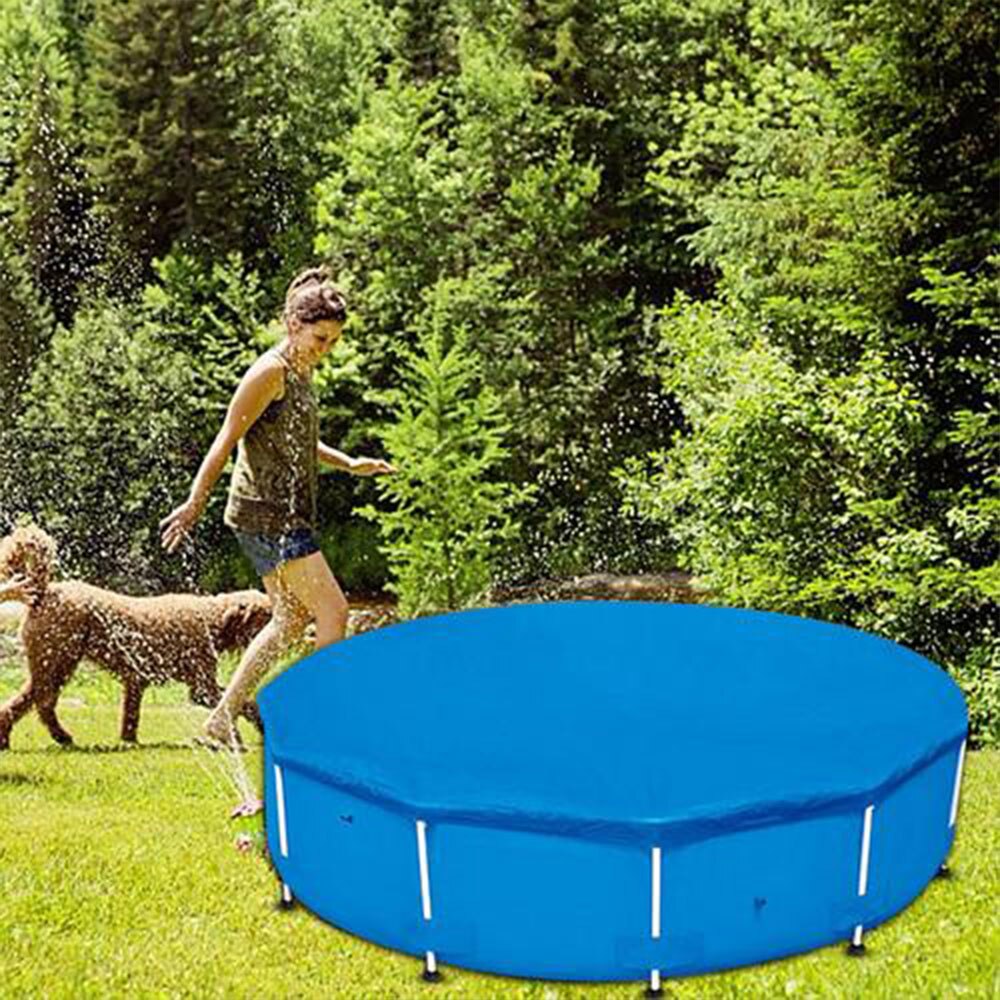 Round Pool Cover Thick Swimming Pool Dust Cover Ground Cloth for Outdoors