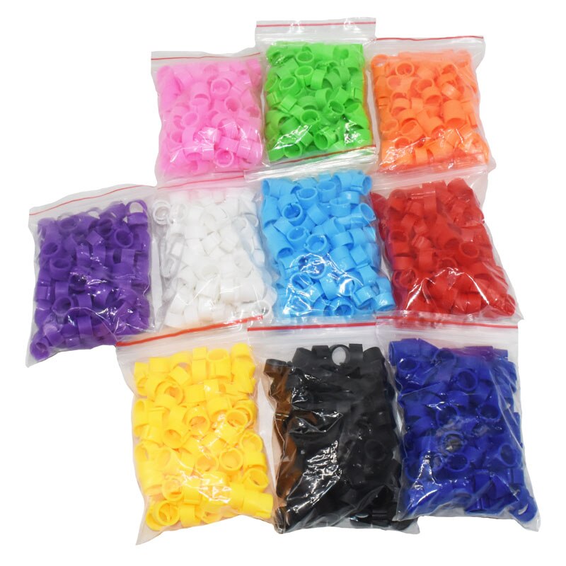 1000 Pcs Binnendiameter 8Mm Vogel Voet Ring Duif Duif Papegaai Been Ringen Kleine Vogels Voetring Vogel Clip ring 10 Kleuren: 8mm Multicolor