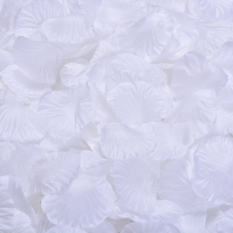500 sztuk/paczka 5*5cm płatki kwiatów ślub suszone róże płatki sztuczne Petalas De Rosa dekoracje małżeństwo pokój kwiat róży: 8-White