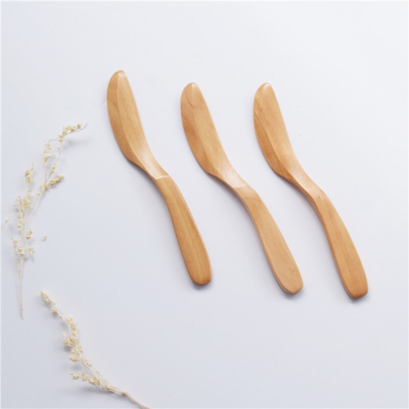 Holz Messer Butter Messer Schwert Japanischen Pfannen Marmelade Kreative Geschirr Solide Besteck Glatte Geschirr Elegante Messer 3/6 stücke: 3Stck
