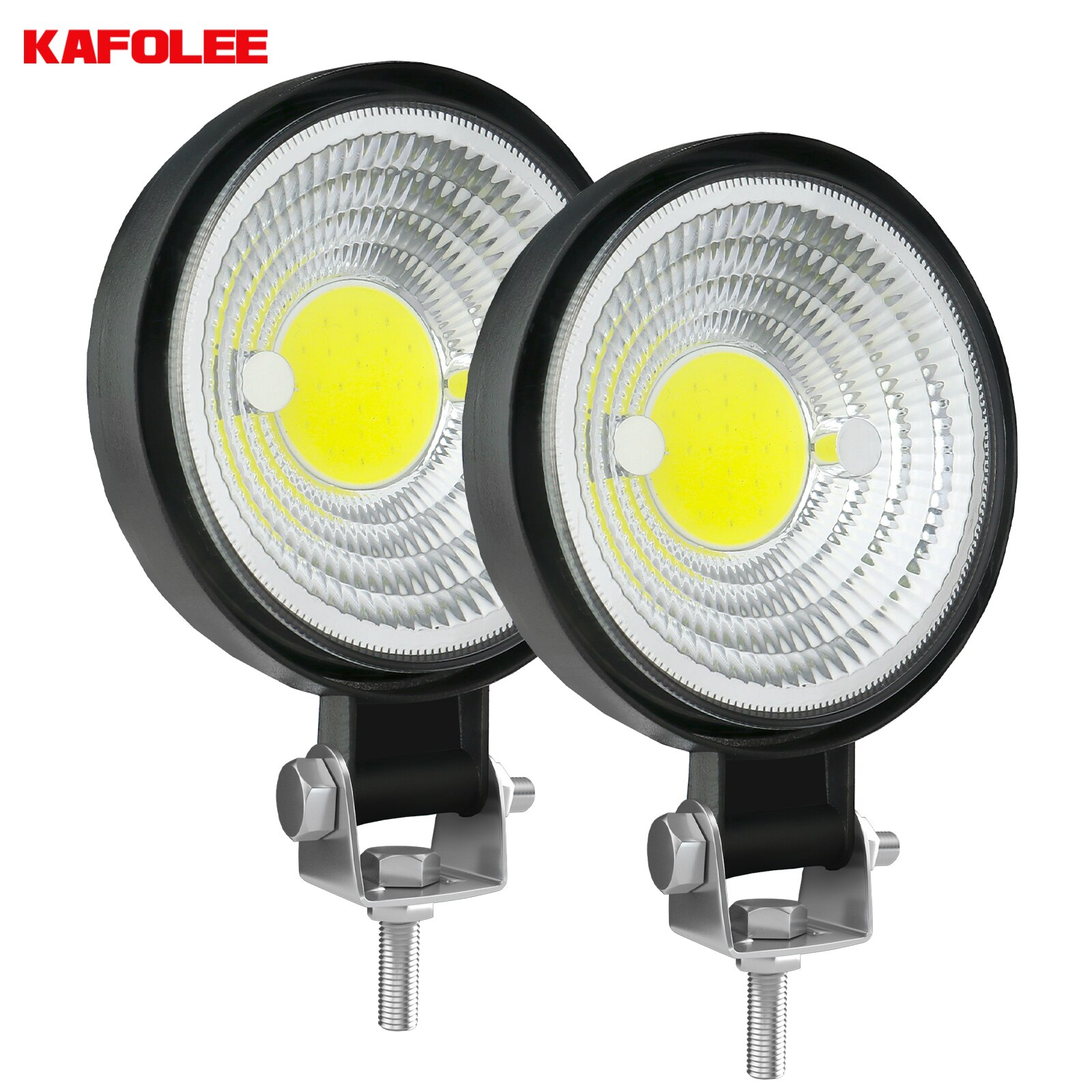 4Pcs Mini Led Work Light COB Chips Work Lamp Headlight For Truck Offroad SUV 12/24V Bright Super Round Flood Spotlights