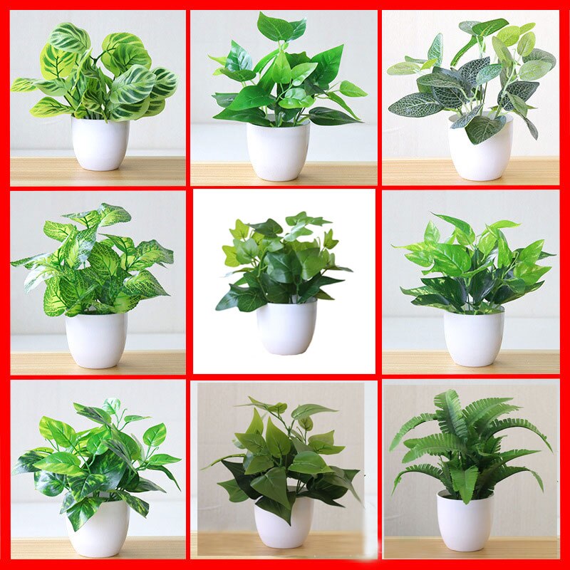 22cm artificiel vert aneth persan feuilles plantes bonsaï maison salon balcon bureau décoration blanc en pot plantes bonsaï