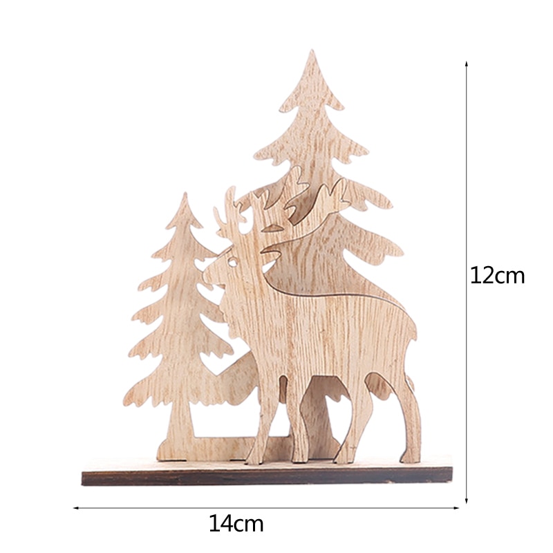 Gelukkig jaar doe-het-zelf knutselwerkje houten eland ornamenten kinderkerstversiering voor thuis kerstboom houten ornament: Zy395-b02