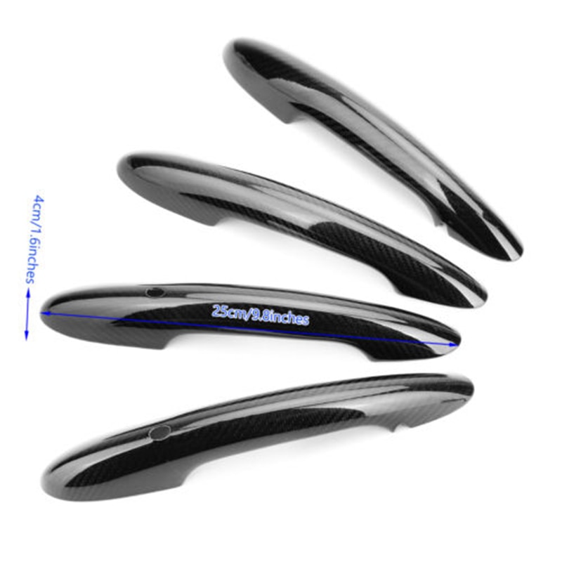 4PC Carbon Fiber Door Handle Cover Accessories with Keyhole for Mini Cooper F55 F56 F54 F60 R55 R56 R60 Countryman