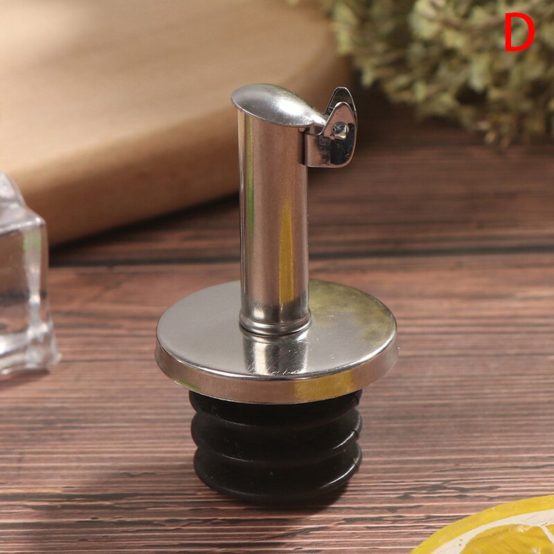 Stainless Steel Cap Wine Pourer Champagne Oil Red Wine Pourers Flask Beer Bottle Stopper Plug Party Wine Cabinet Bar Tool: D