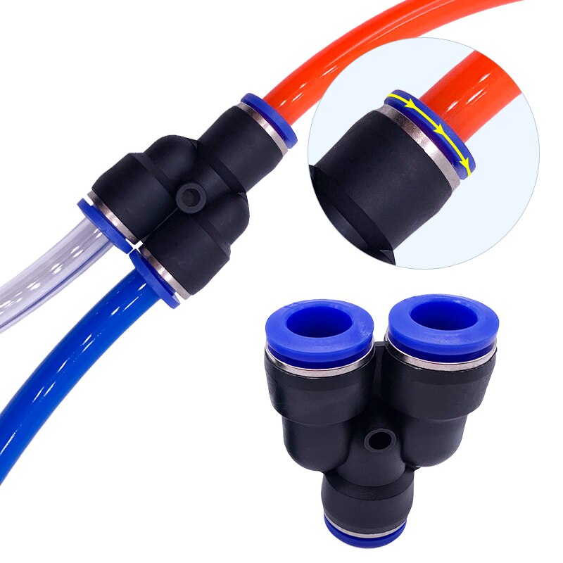 Pneumatic fittings five-way connector PK 4mm-12mm air water hose tube one-touch straight plug plastic quick connector fittings