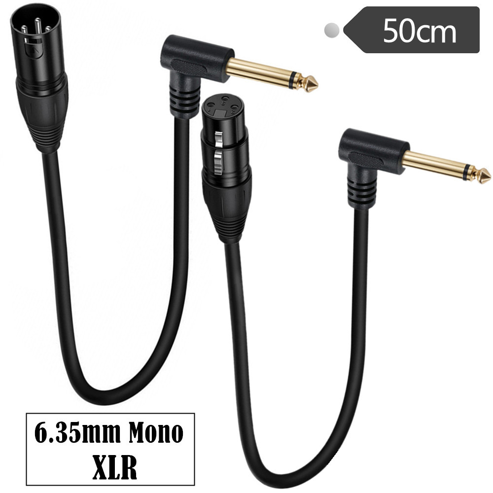 90 graus ângulo reto 1/4 Polegada trs para xlr macho cabo de interconexão de sinal balanceado quarto de polegada para xlr cabo de remendo 0.5m
