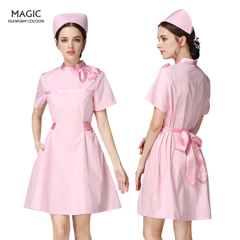 Skönhetssalong arbetskläder bandsömmar spa uniform hälsa arbetskläder frostad kappa skrubb uniform aktivitet prestanda kläder