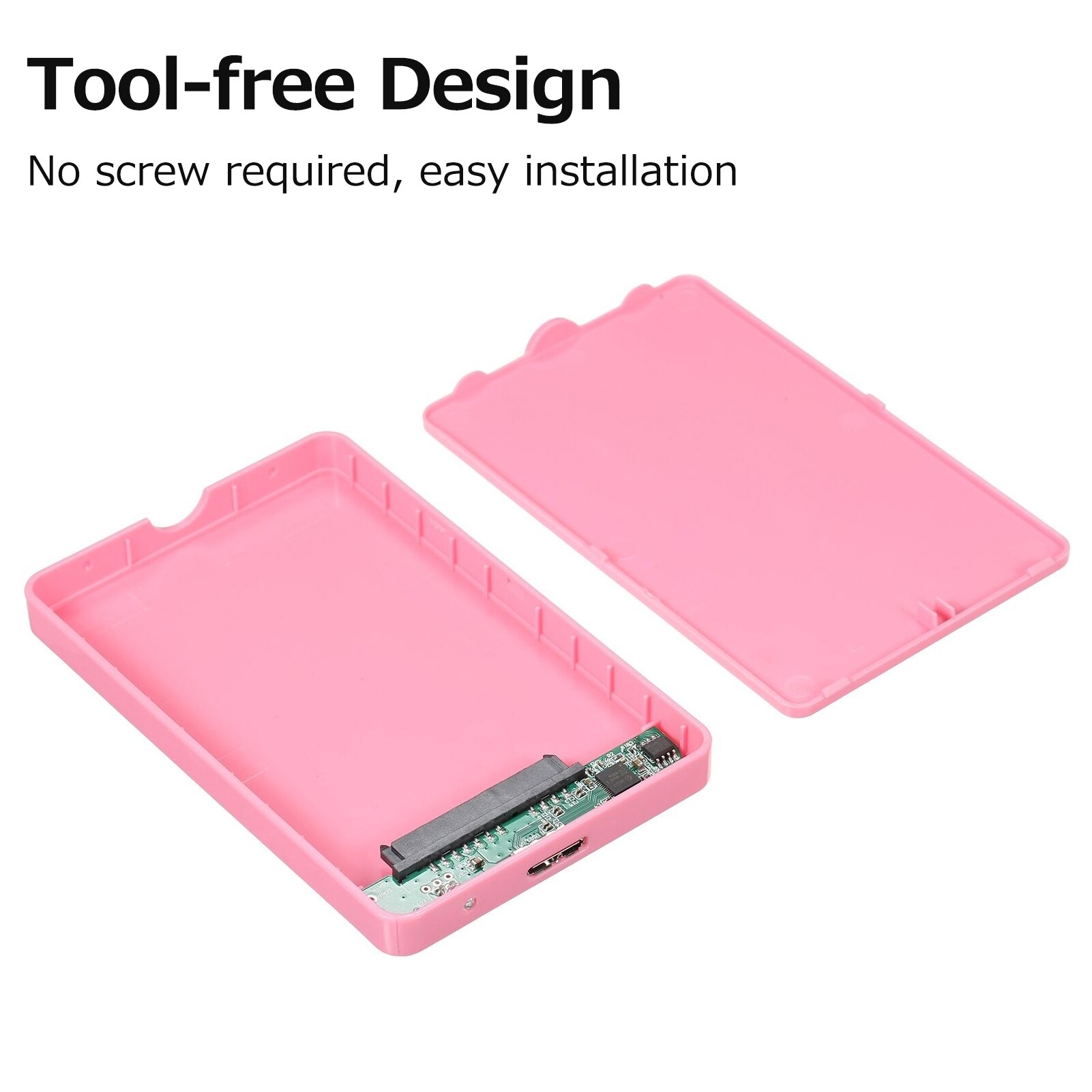 2.5 inch Hard Disk Case USB3.0 External HDD/SSD Enclosure SATA Hard Drive Case Tool-free Mobile hard disk drive