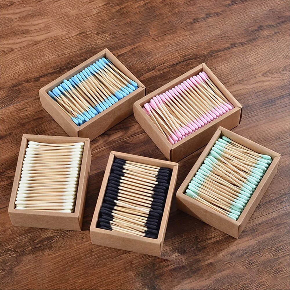 200PCS/box of Bouble-Headed Cotton Swabs Bamboo St... – Vicedeal