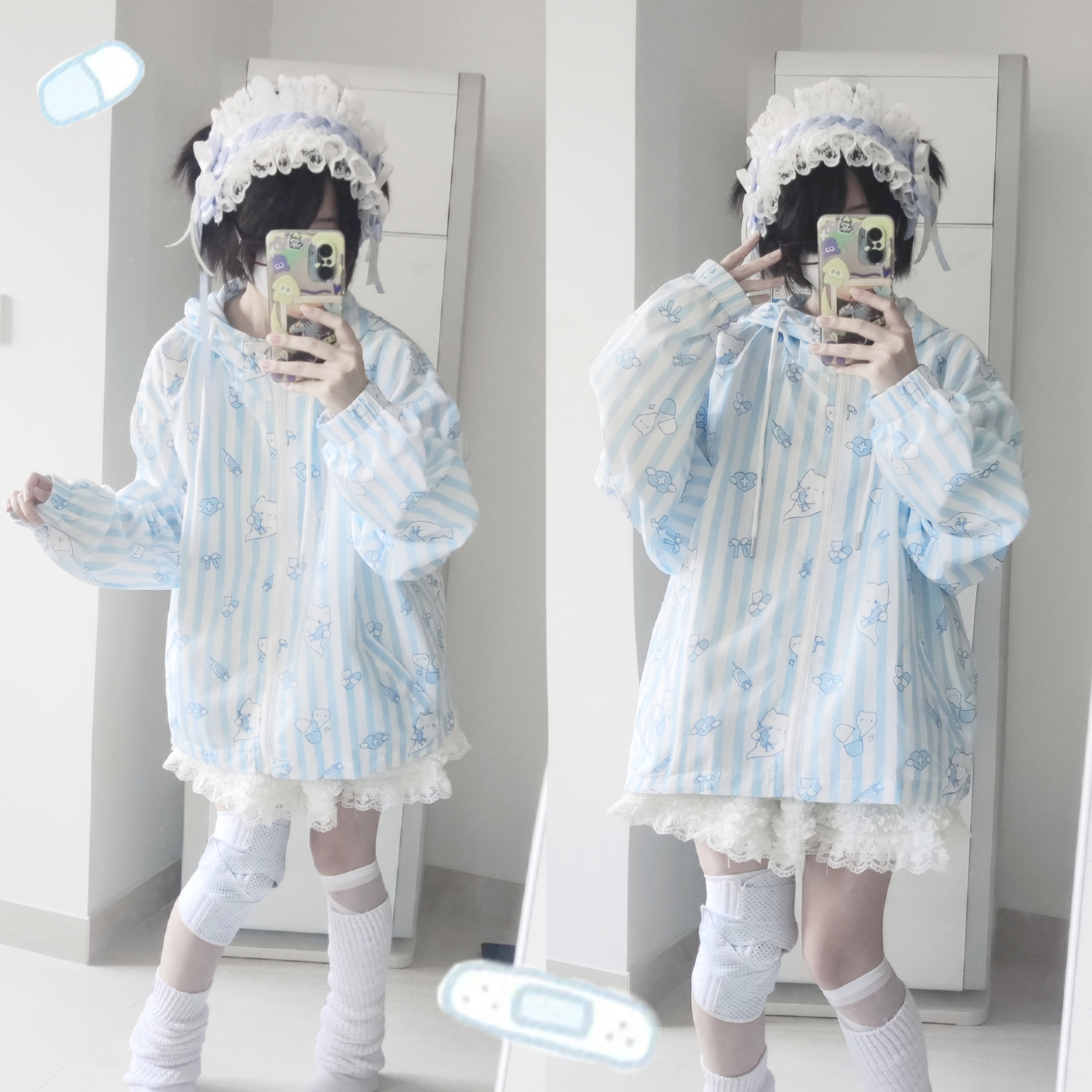 Sommar japansk söt vattenfärgad huvkappa söt teckn... – Grandado