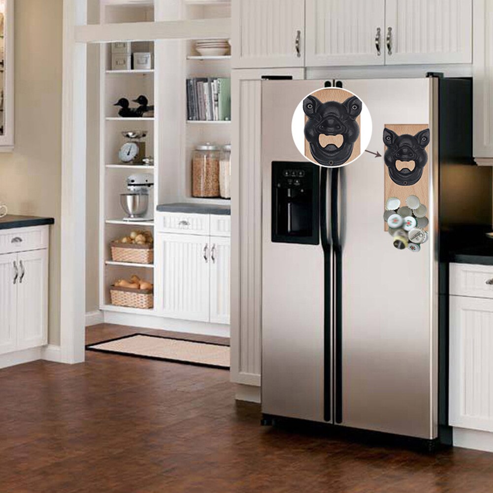 Jahrgang Tragbare Schwein Kopf Gusseisen Zauberstab Montiert Wein Bahre Flasche Deckel Öffner Zubehör Mit Schrauben dauerhaft Bar Liefert