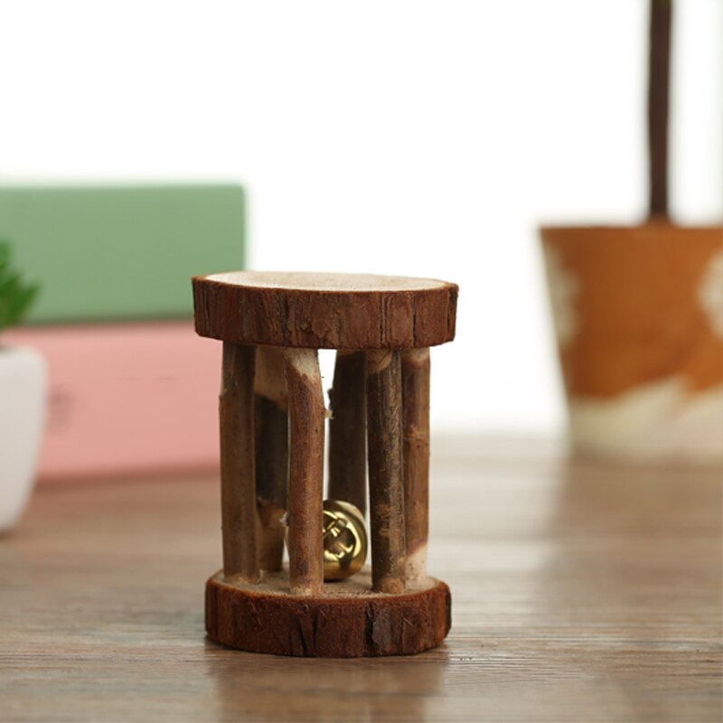 Petit Hamster en bois molaire jouets à mâcher Animal écureuil néerlandais cochon sport exercice soins dents jouets créatifs fournitures pour animaux de compagnie