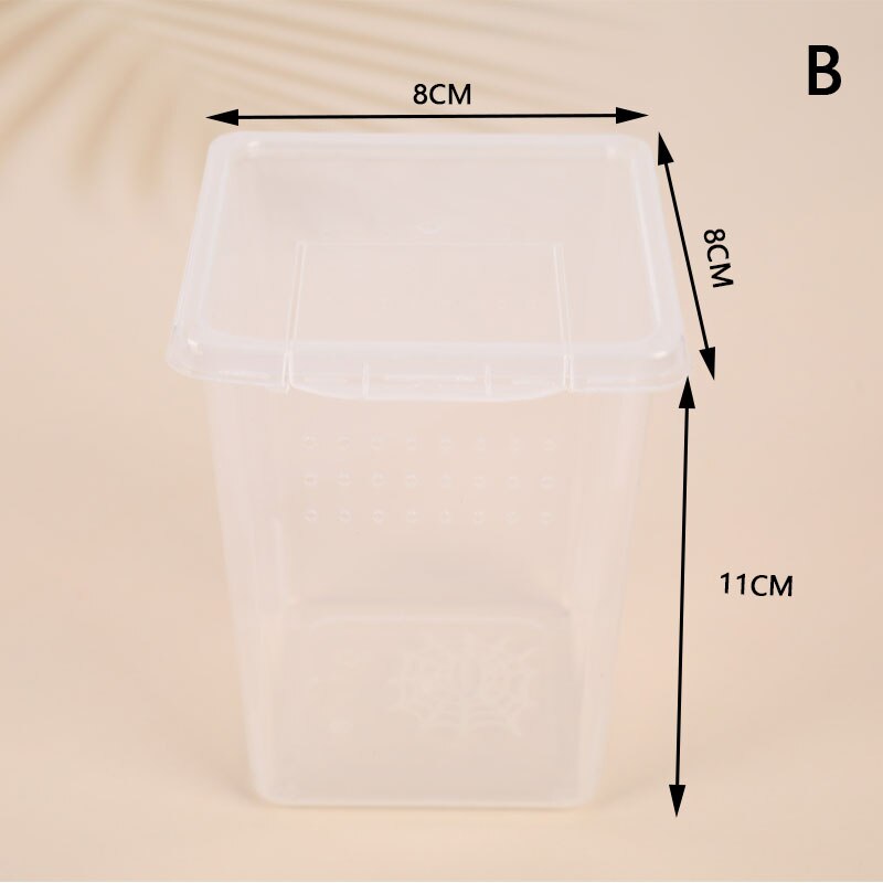 1pc Reptile Cage Hatching Container Rearing Tank for Lizards Terrarium Tortoise Spider Beetle Insect House Feeding Box: Scarlet