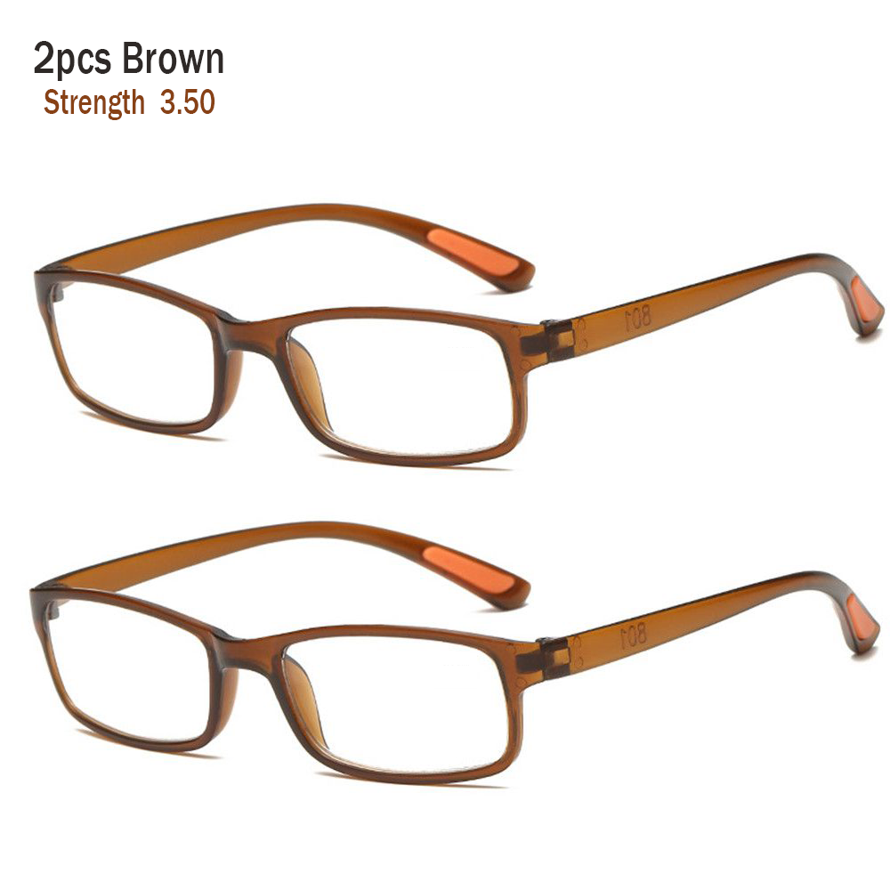 2pc ultraleichte lesebrillen für damen, herren und senioren, flexible lesebrillen mit vergrößerung, sehhilfe  +1.00 ~ +4.00 dioptrien: Gelb