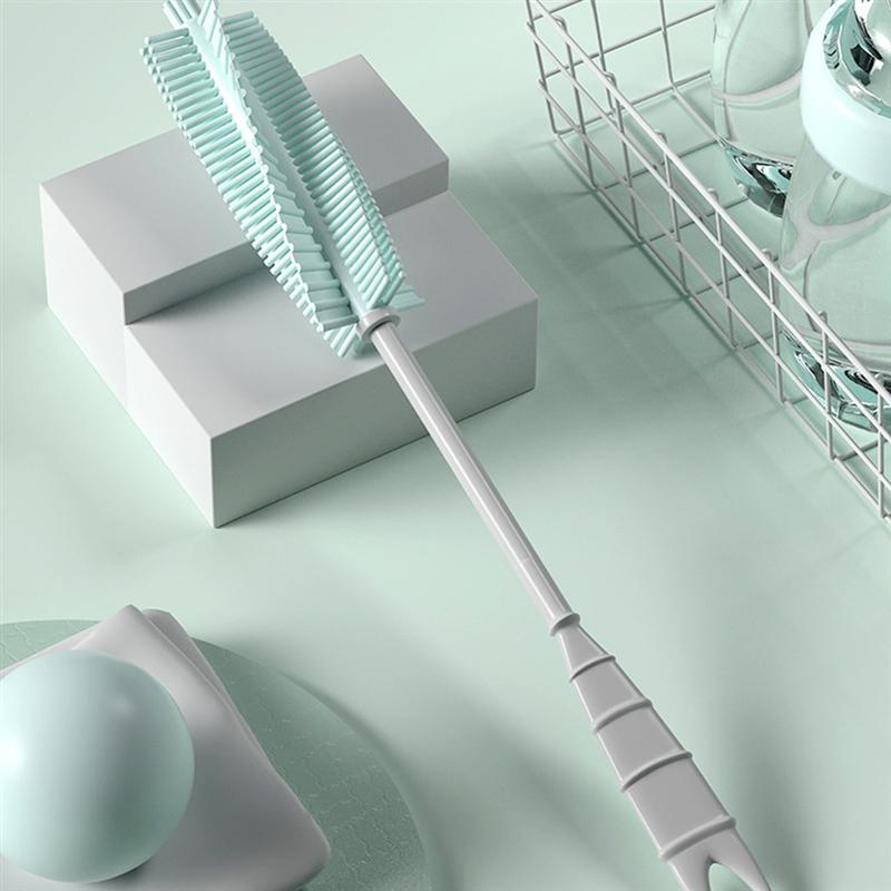 2pcs Bottle Brush Cup Scrubbing Brush Silicone Cup Cleaner Baby Bottle Cleaner