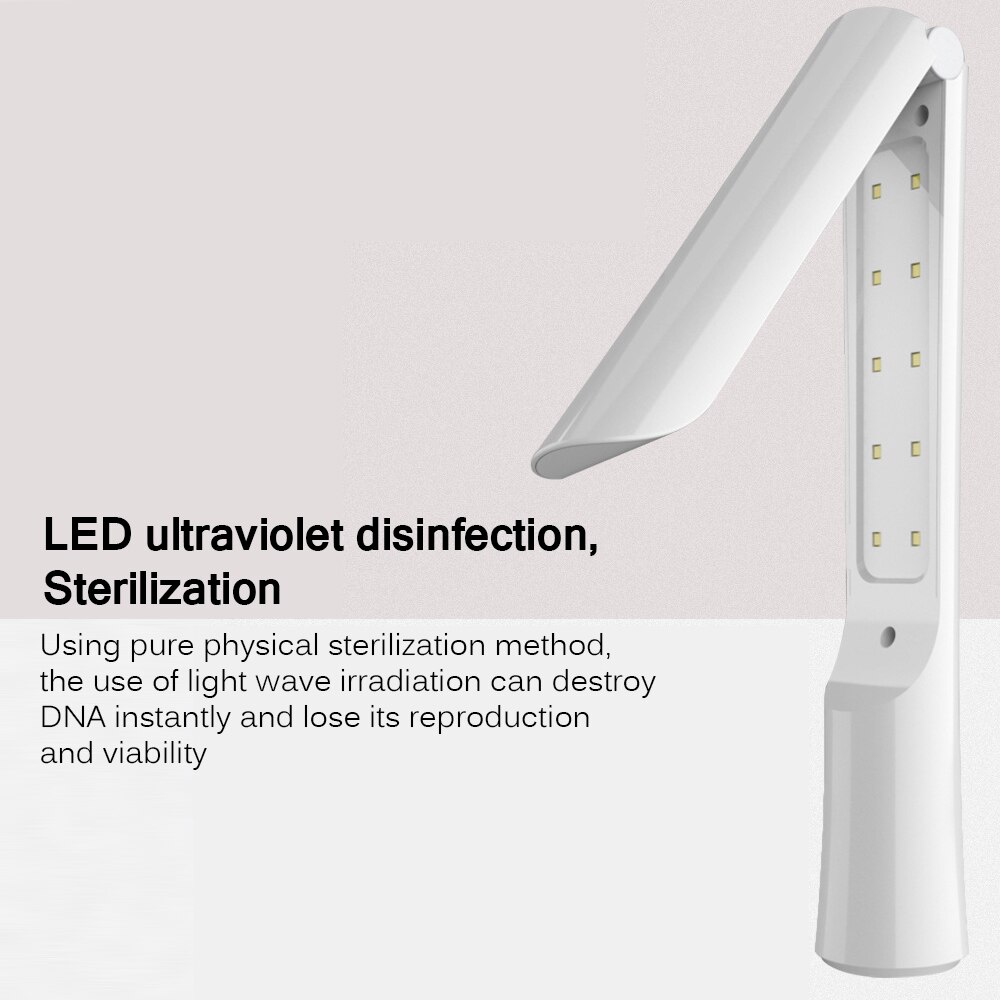 Tragbare Sterilisieren UVC Licht Keimtötende UV Lampe Zauberstab Hause Handheld Desinfektion Batterie IVC LED Sterilisator Entkeimungslampe