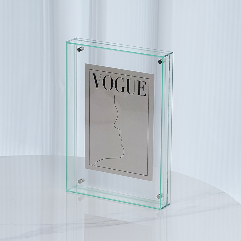 Akrylowa rama na zdjęcia akrylowa rama na zdjęcia talerz na stół dekoracja ścienna ze zdjęciami szalik jedwabny diy drukowanie rama ekspozycyjna wystrój domu: 7 cale / Jasnozielony