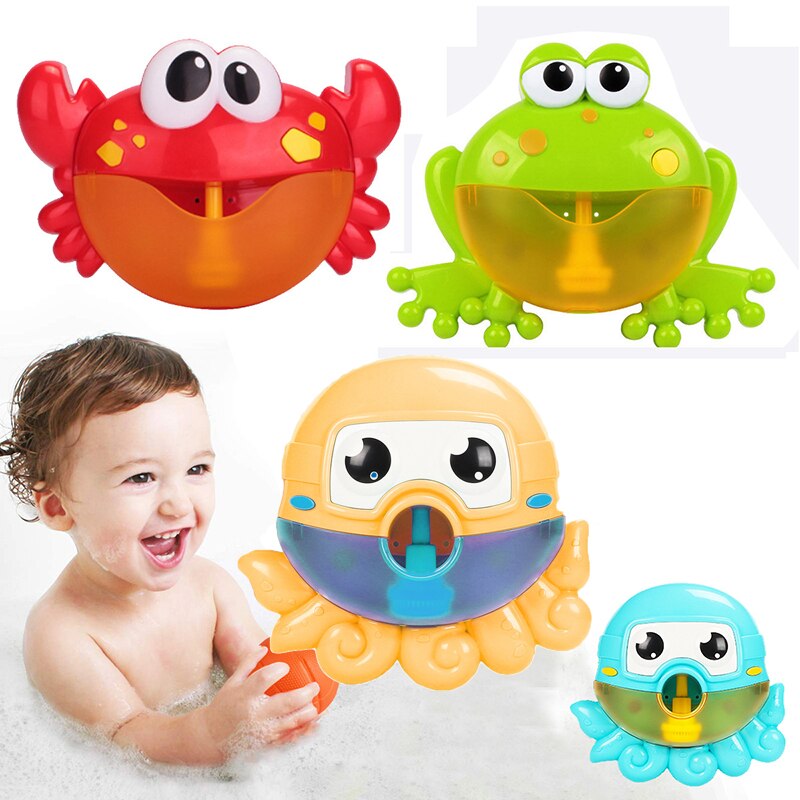 Bubble Machine Crabs Frog Music Kids Bath Toy Bathtub Soap Automatic Bubble Maker Baby Bathroom Toy for Children