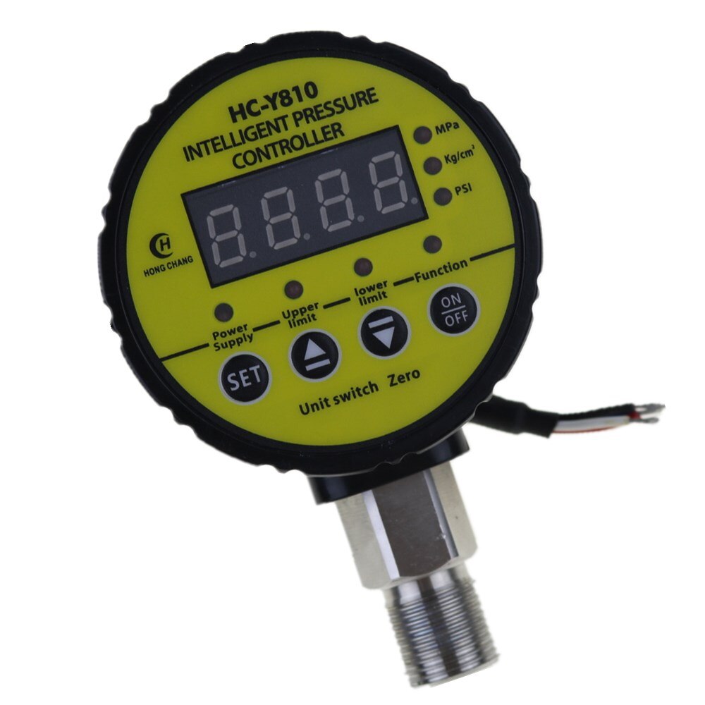 AC220V Air Compressor Pressure Switch Digital 0-1.6MPA M20 x 1.5 Pressure Gauge Relay output