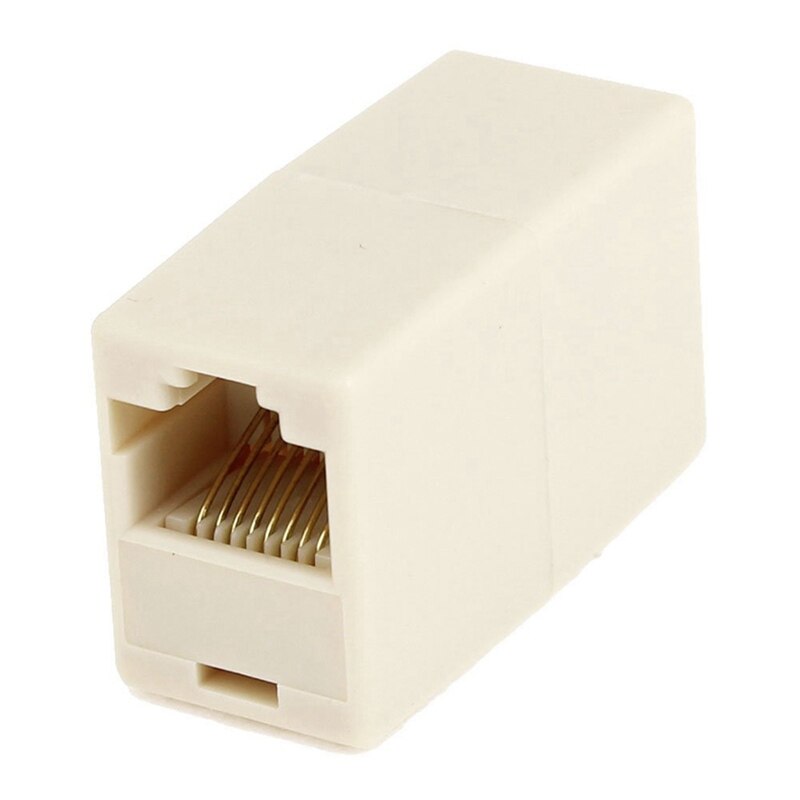 Micro-USB Male to USB A Female Adapter & RJ45 Double Female Plug Telephone Adapter Connector Beige