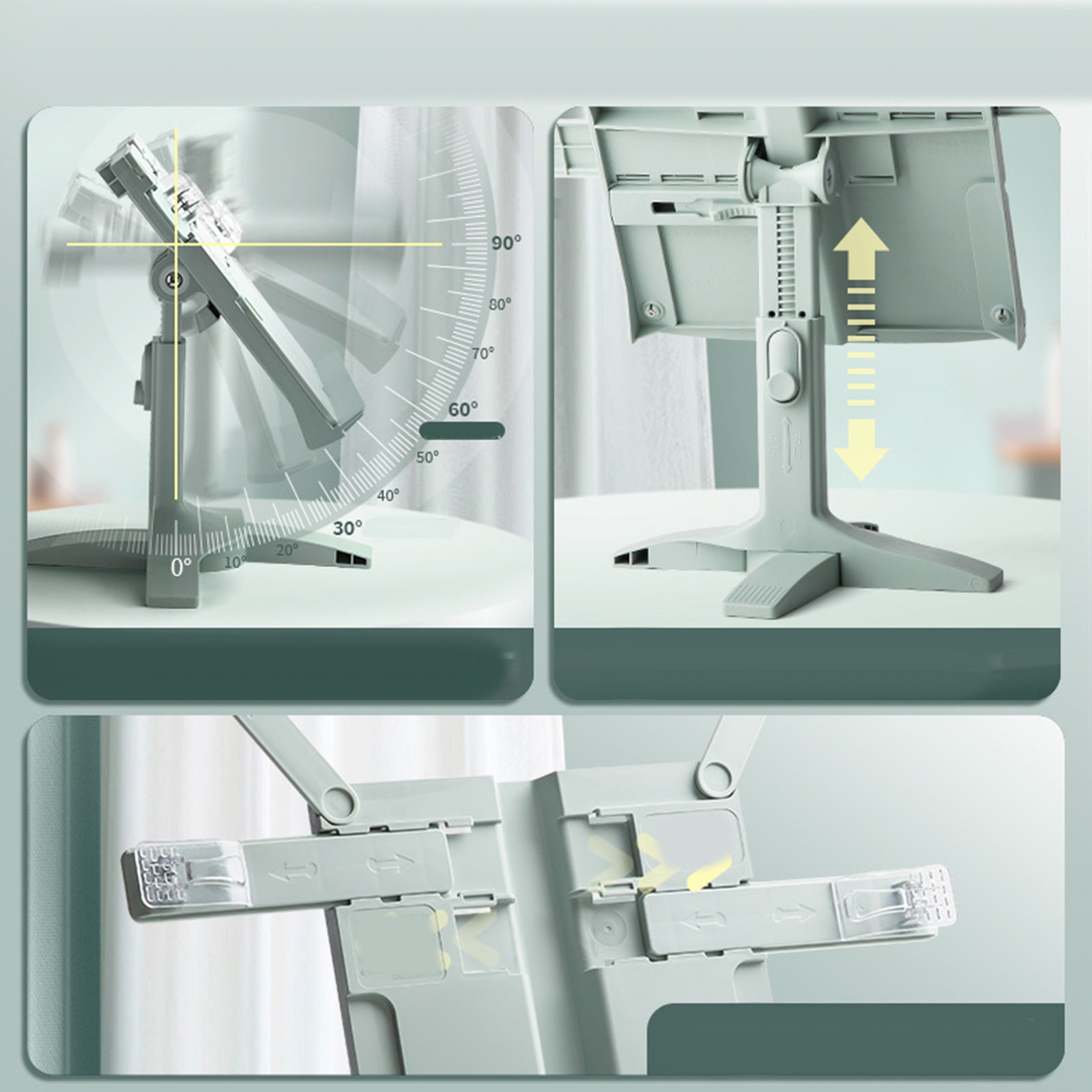 Plastic verstelbare leesboekenplank Draagbare multifunctionele telefoon onbetaalde ondersteuning Houder Bureauopslag Boekaccessoires