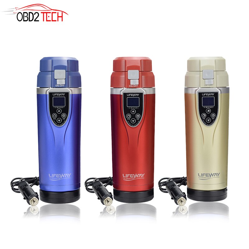 12V/24V 350Ml Draagbare Auto Auto Verwarming Elektrische Cup Voertuig Opladen Verwarmde Mok Met Lader Auto reizen Mok