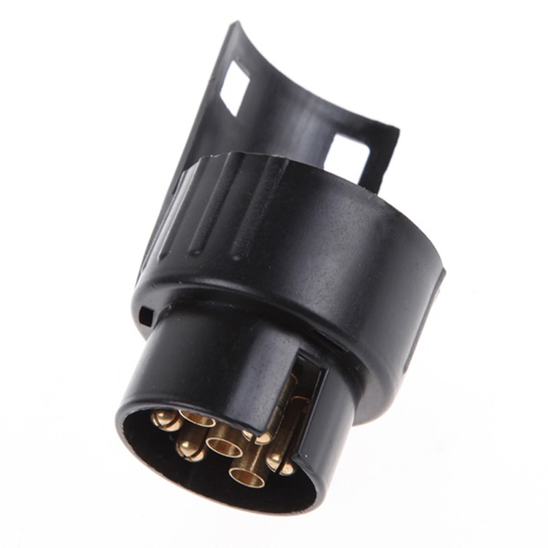 1pcs black plastic 12V 7 turn 13 pin trailer socket adapter car trailer truck plug socket