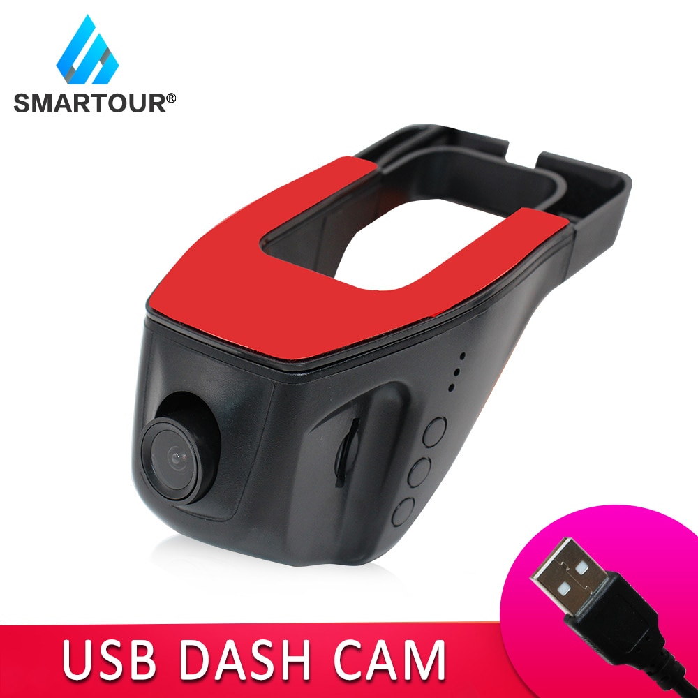 Smartour Auto Dvr Dash Camera Usb Dvr Camera Gps Speler Digitale Video Hd 1080P Registrator Recorder Voor Android Systeem