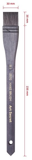 ArtSecret-dibujo de acuarela 2570 de alto grado, pincel negro grande, mezcla de pelo de ardilla, mango de madera, pinturas acrílicas, suministros de arte: Blanco