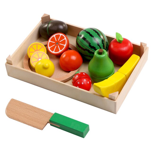 Holz Baby spielzeug Schneiden Obst Gemüse Spielen miniatur Lebensmittel freundlicher Holz Baby früer bildung echt leben cosplay küche lebensmittel spielzeug: Frucht