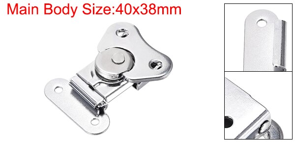 Uxcell 1-3 szt 1.57-cala 1.61-cala żelazo motyl skręcać zatrzask opiekun zacisk przegubowy czarny srebrny 40mm x 38mm 41mm x 38mm: srebro 1.57-cal 1szt