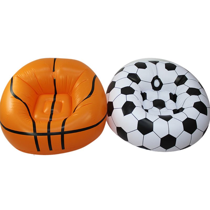 Inflatable Sofa Basketball/Football Shape Lounger Chair for Adult Kids Couch