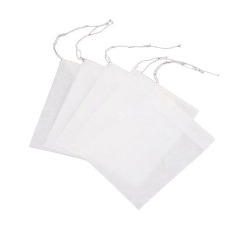 100 st / förpackning tepåsar non-woven tyger tomt filter brygga tepåsar pappersfilter doftande litet blommigt tepaket